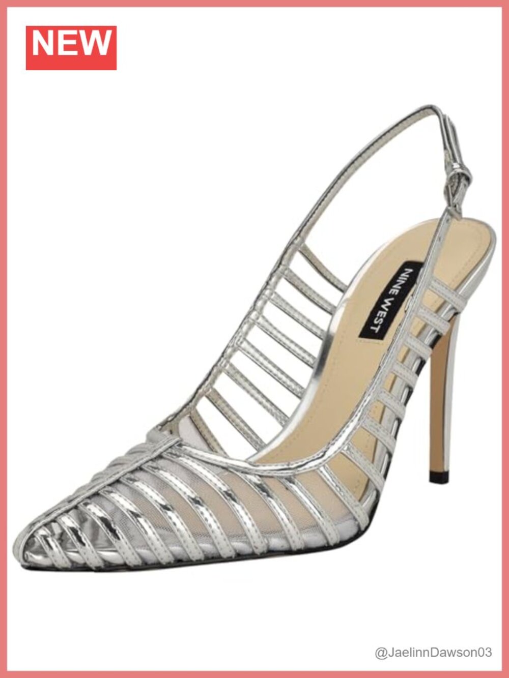 Nine West Filane Women's Slingback Pumps with Stiletto Heels Faux Leather